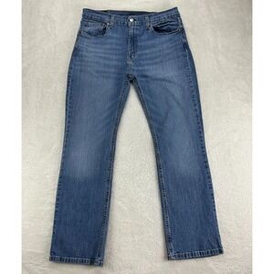 Levi's 527 Slim Bootcut Jeans Mens 33x30 Blue Whiskered Denim Mid Rise 5-Pocket